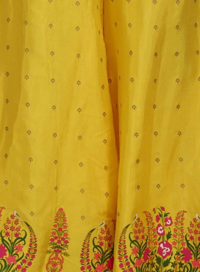 Yellow Printed Palazzos - wforwoman