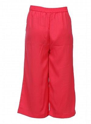 Pink Cropped Palazzos - wforwoman