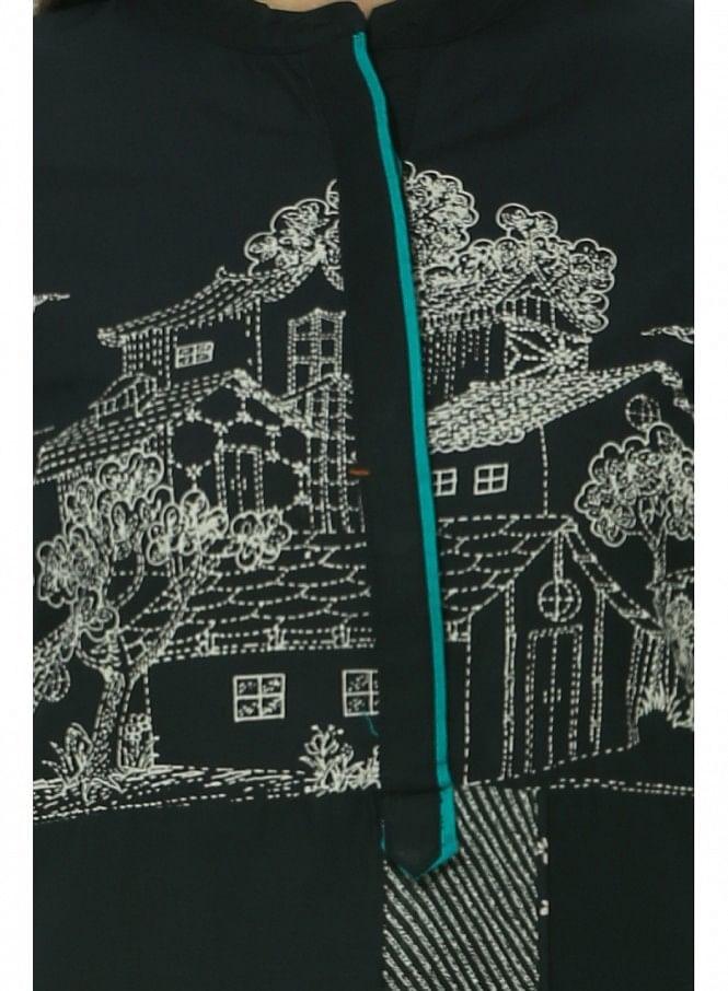 Black kurta - wforwoman