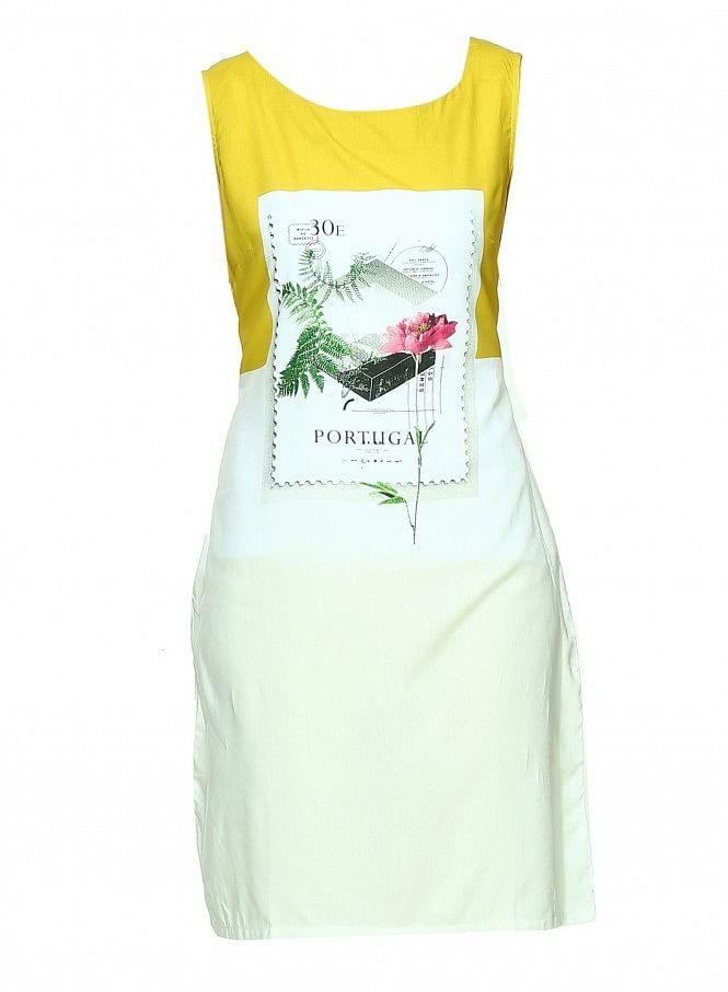 White Printed kurta - wforwoman