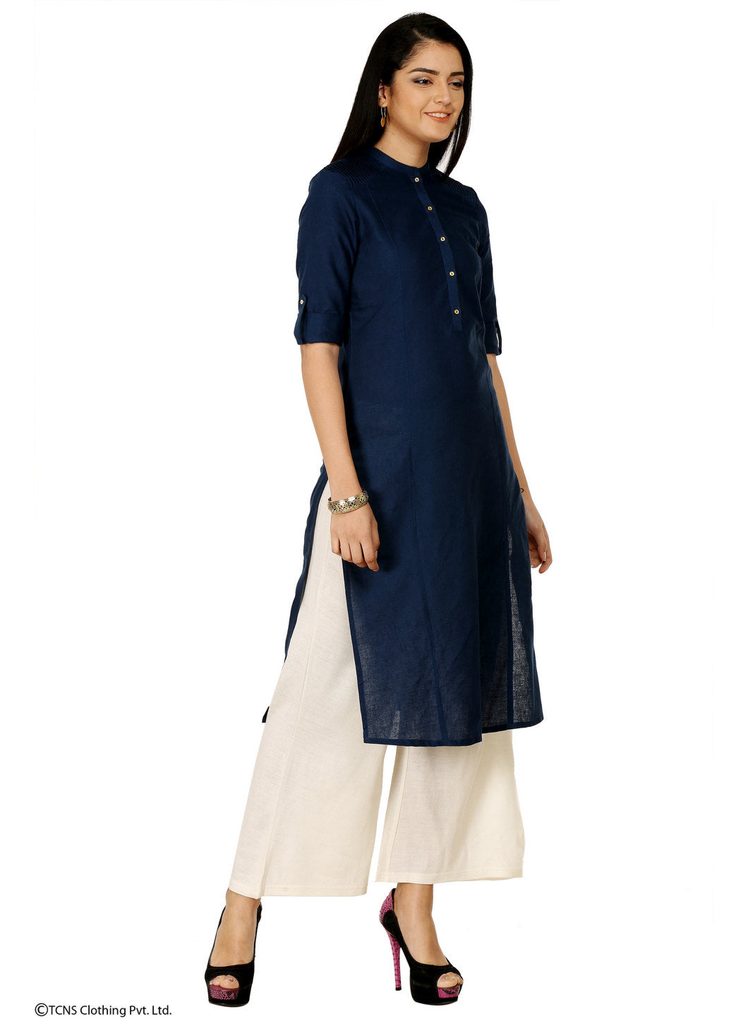 Blue 3/4 Sleeve kurta
