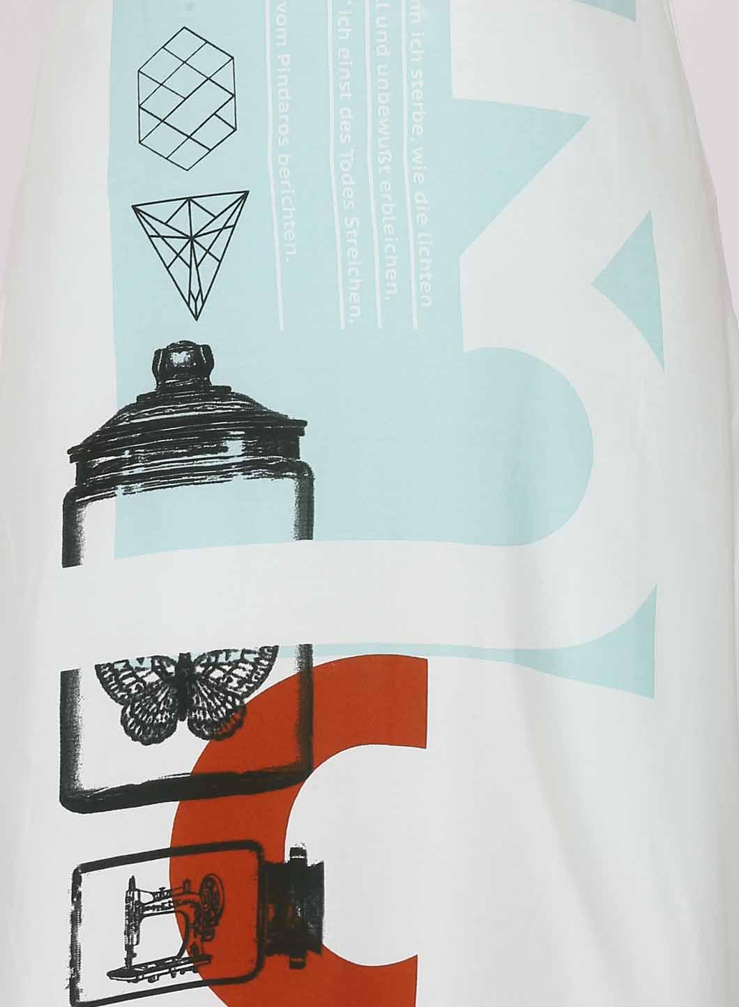 White & Blue Printed kurta - wforwoman