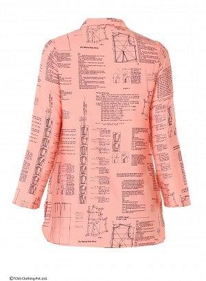 Pink Printed Full Sleeve Top - wforwoman