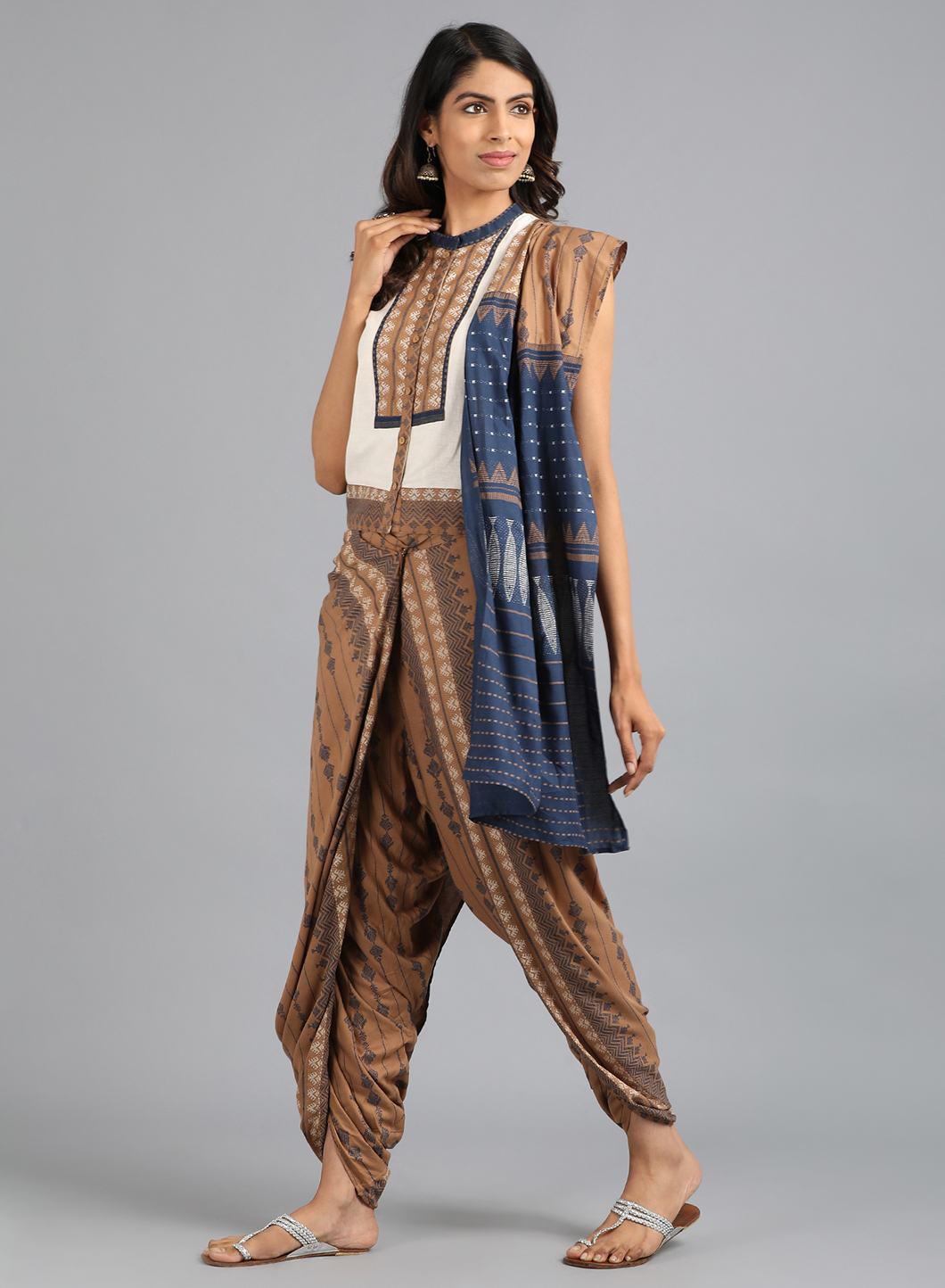 Gold Mandarin Neck Embellished Gypsuit - wforwoman