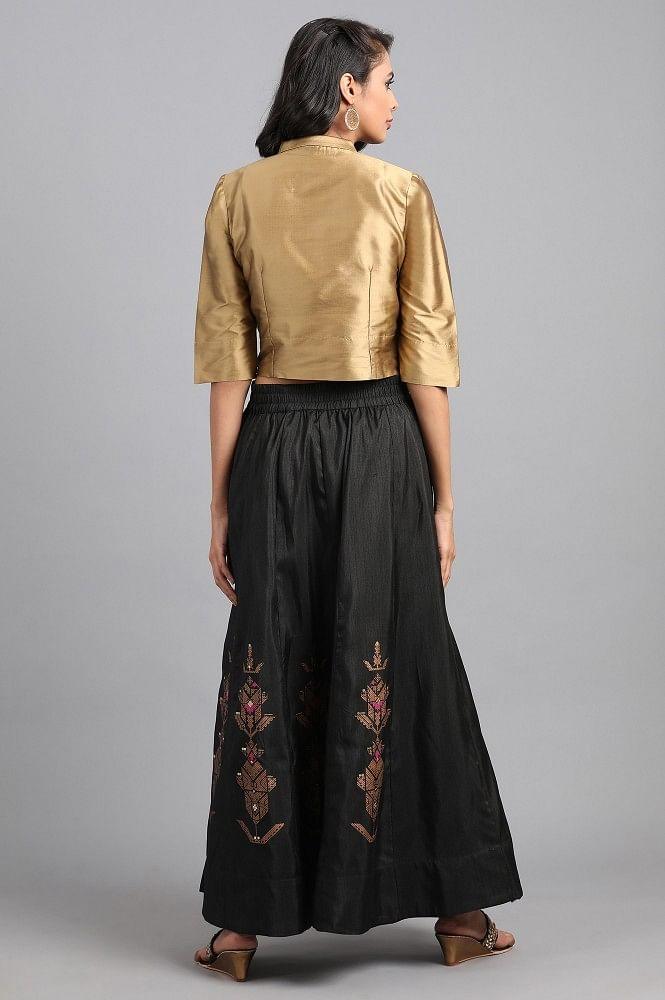 Gold & Black kurta Set - wforwoman