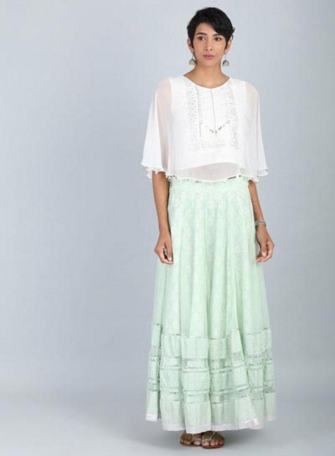 White Round Neck Crop Top - wforwoman