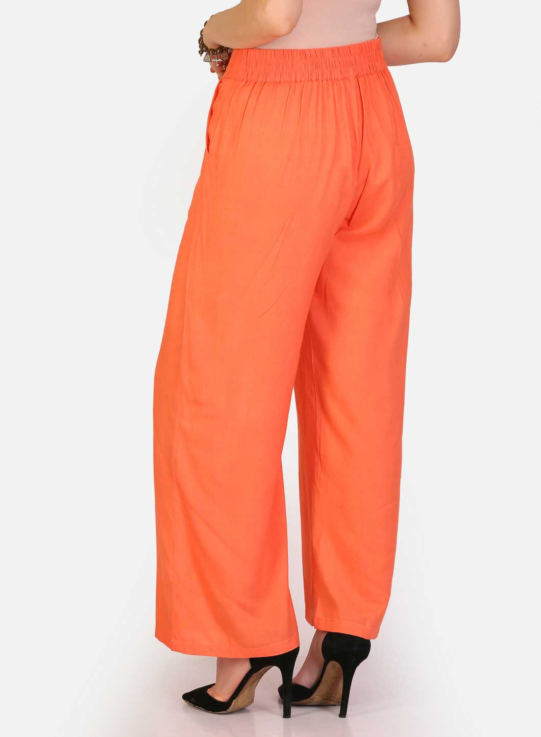 Peach Pleated Pants
