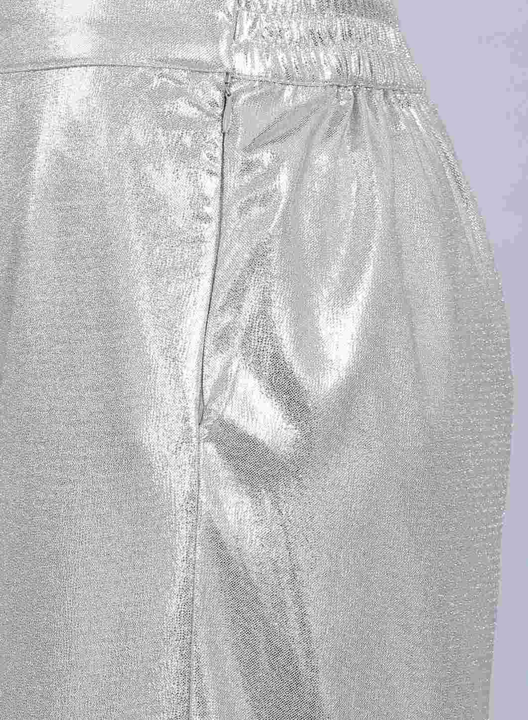 Silver Glitter Pants - wforwoman
