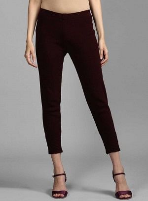 Wine Woollen Leggings