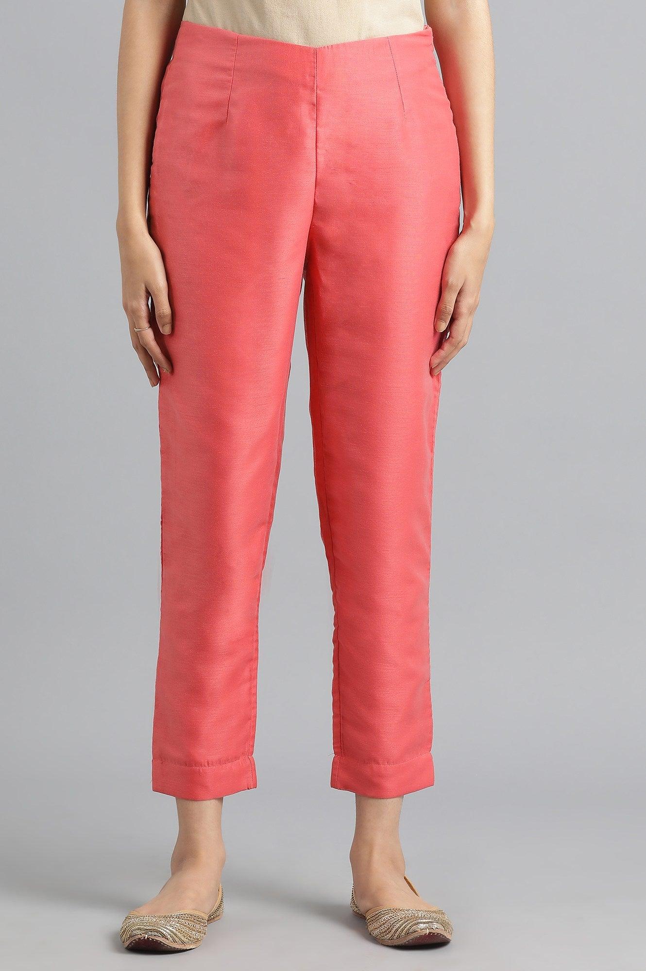 Peach Straight Pants - wforwoman