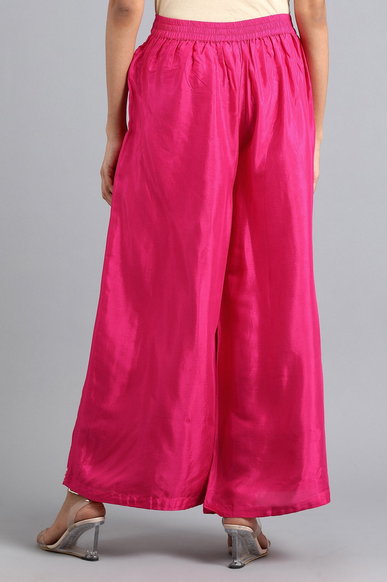 Pink Embroidered Pants