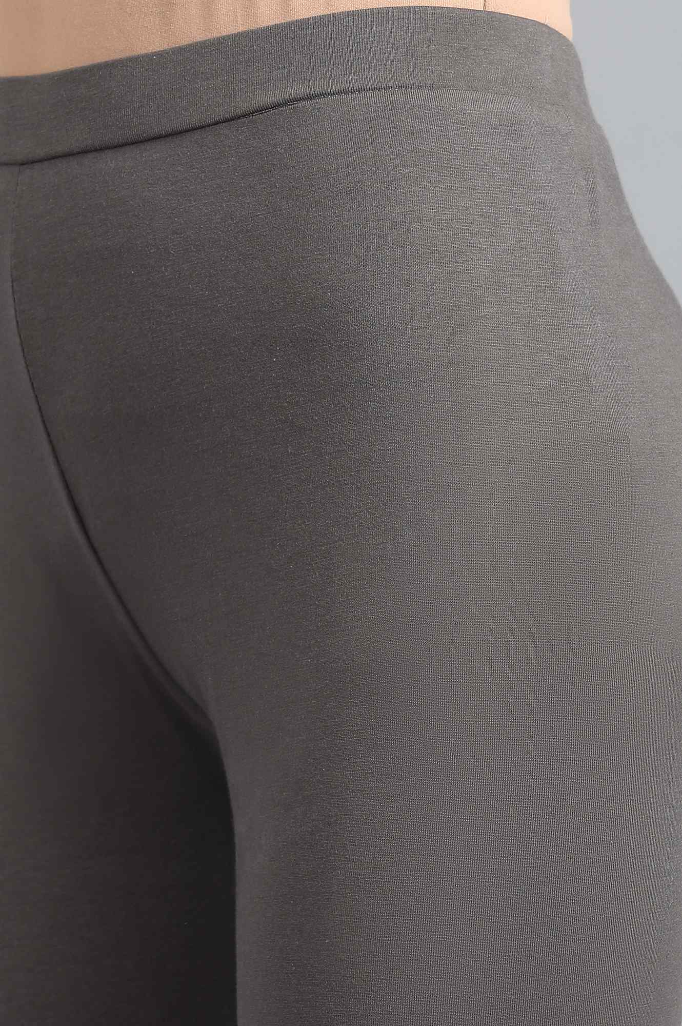 Grey Solid Tights