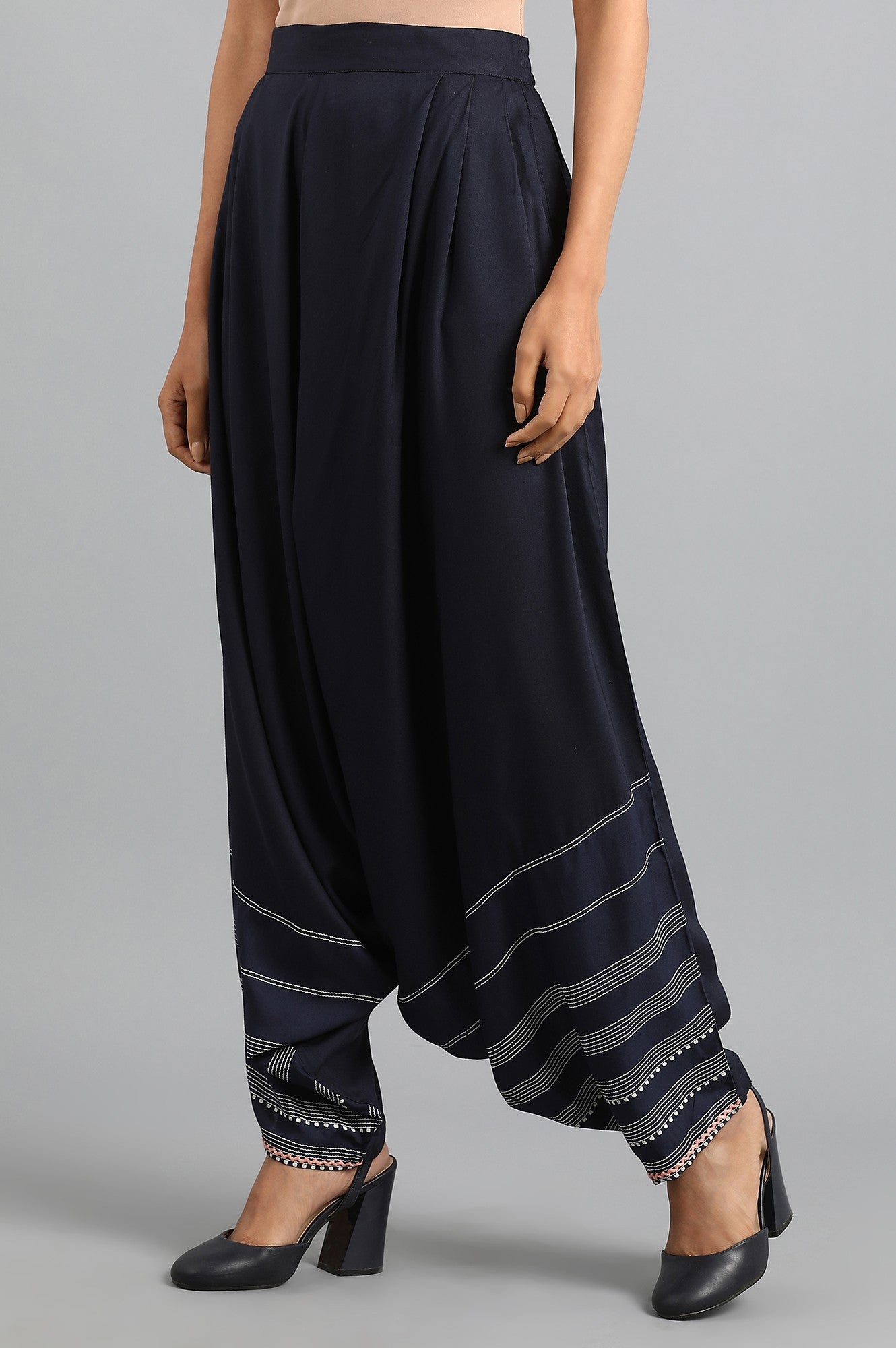 Blue Draped Pants