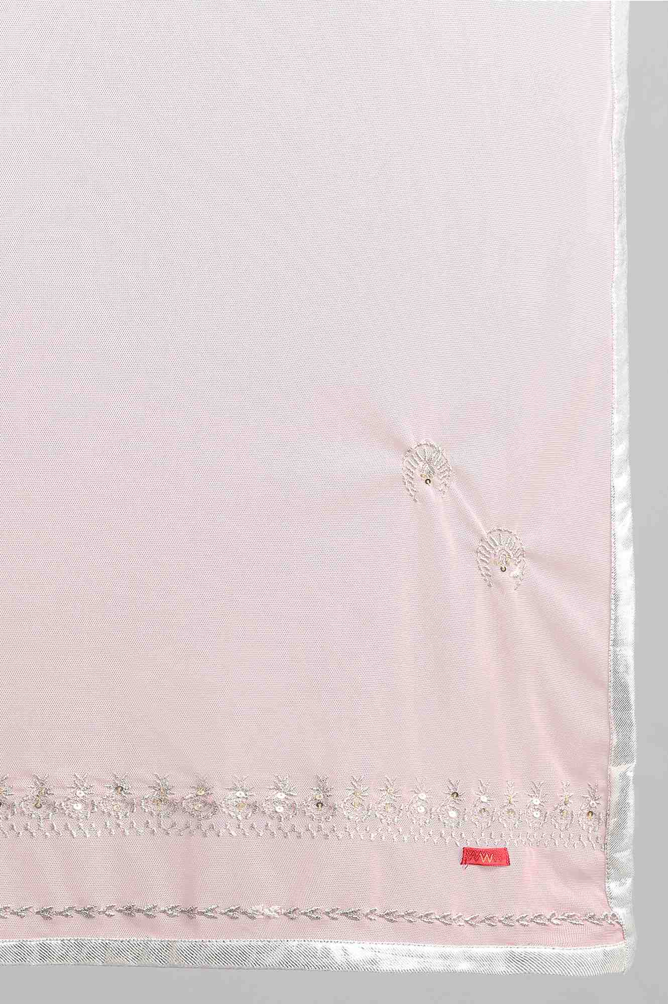 White & Pink Ombre Dupatta