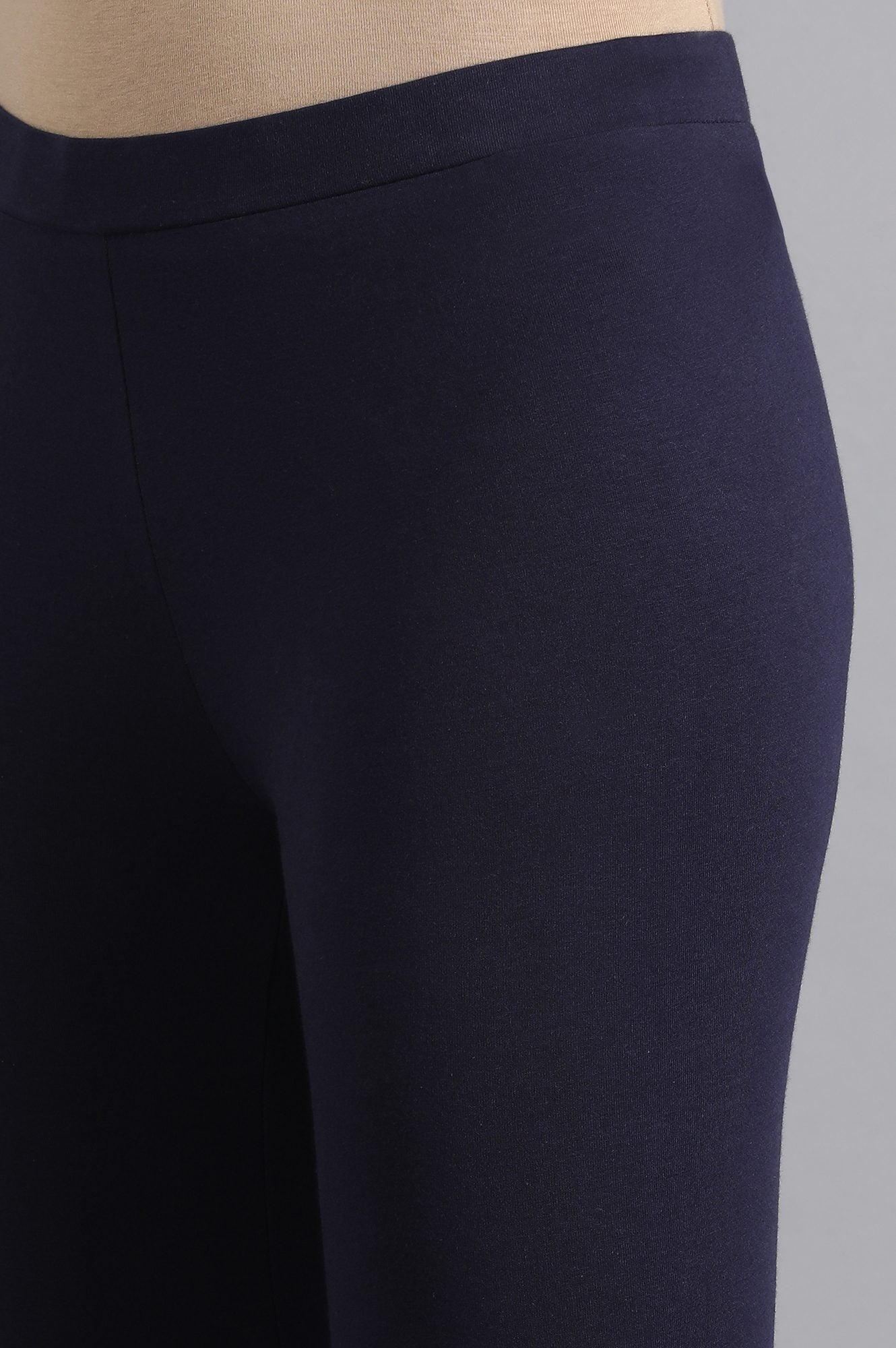 Navy Blue Solid Tights