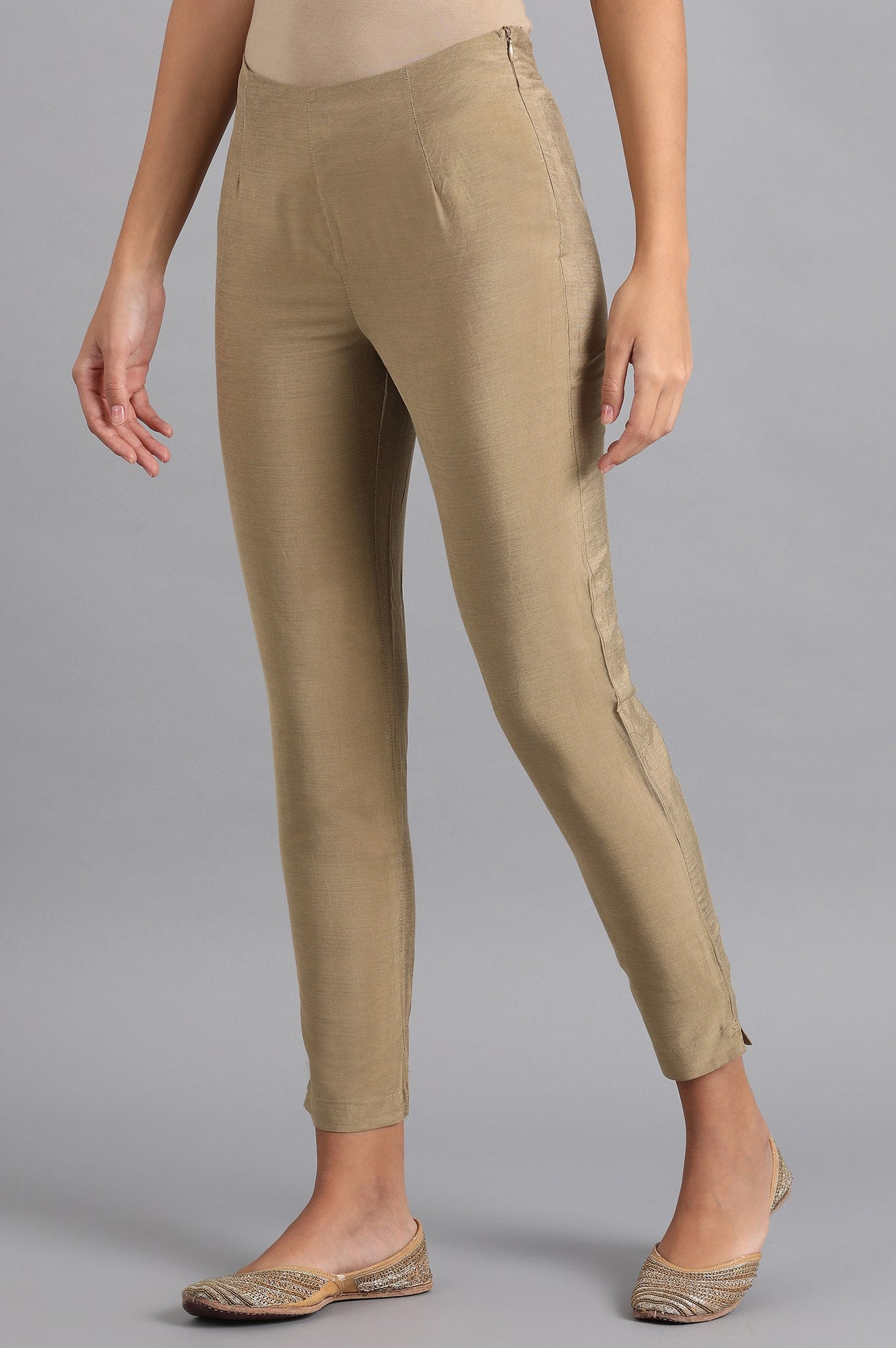 Gold Solid Trousers