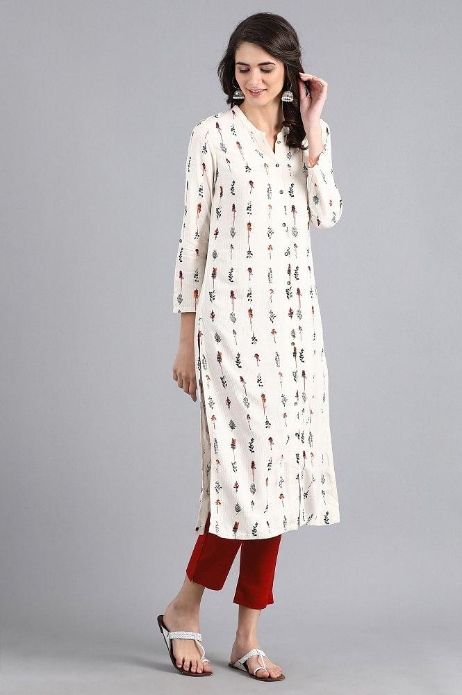 Red Ankle Length Trouser - wforwoman