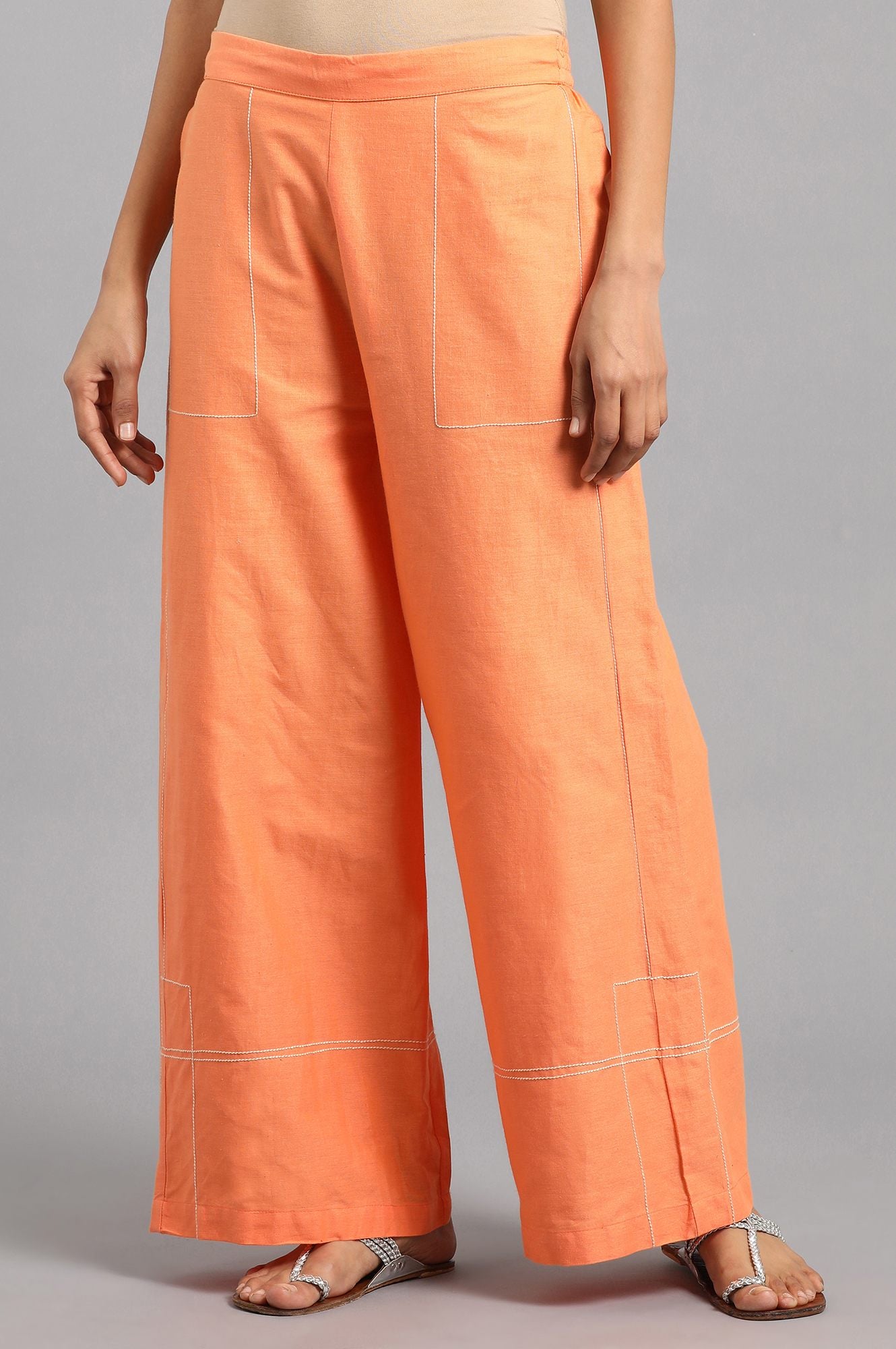 Orange Parallel Pants