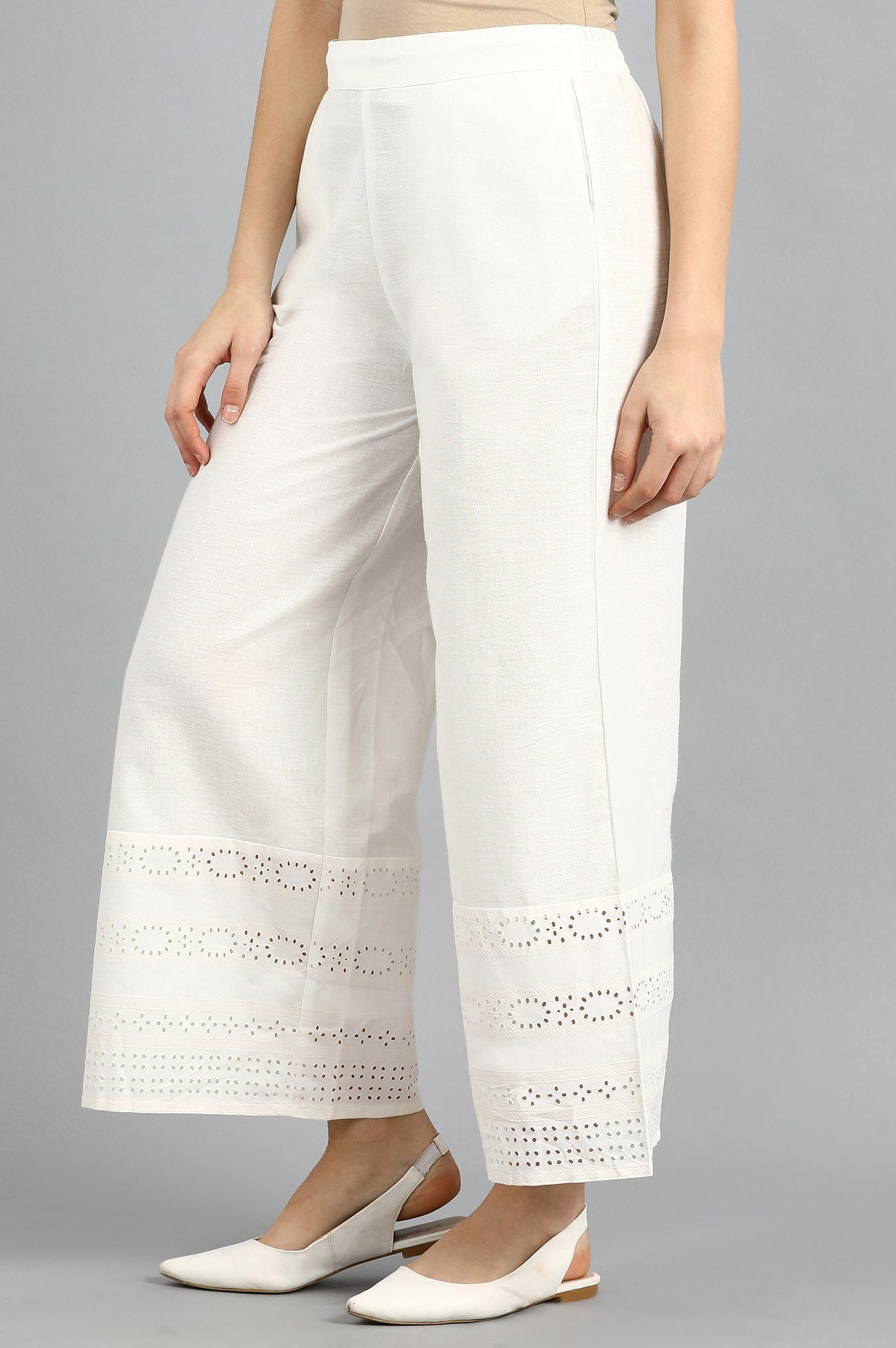 White Parallel Pants