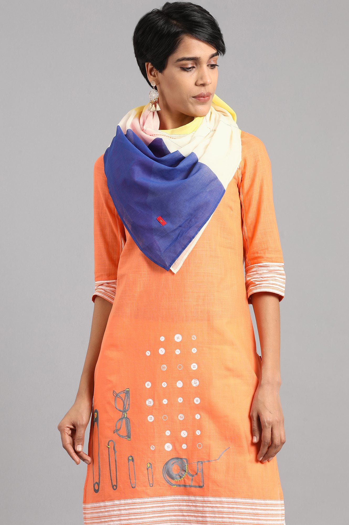 Multicoloured Embroidered Scarf