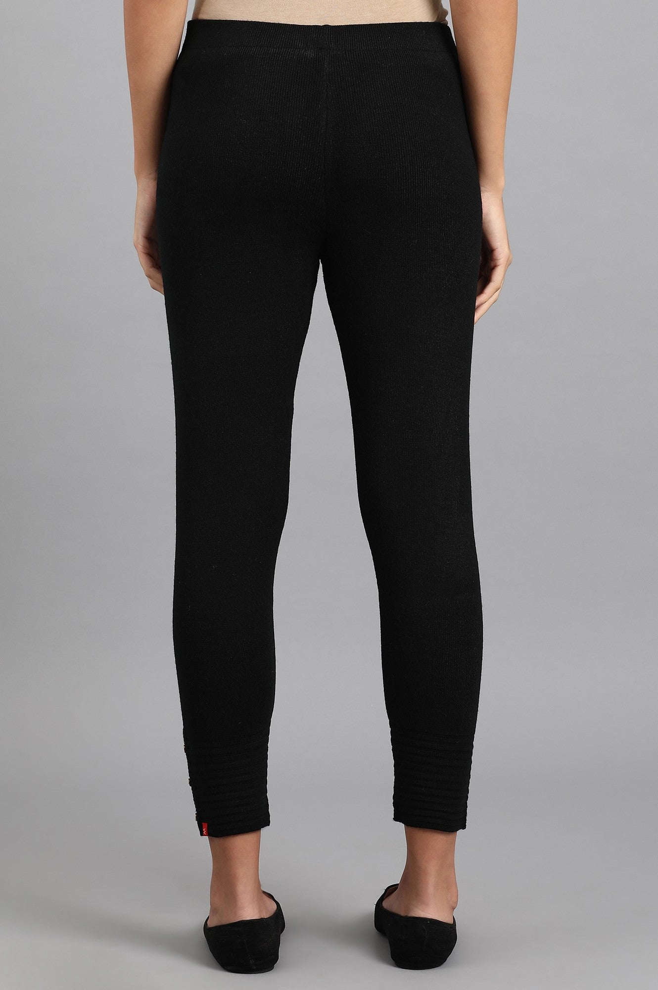 Black Woollen Leggings