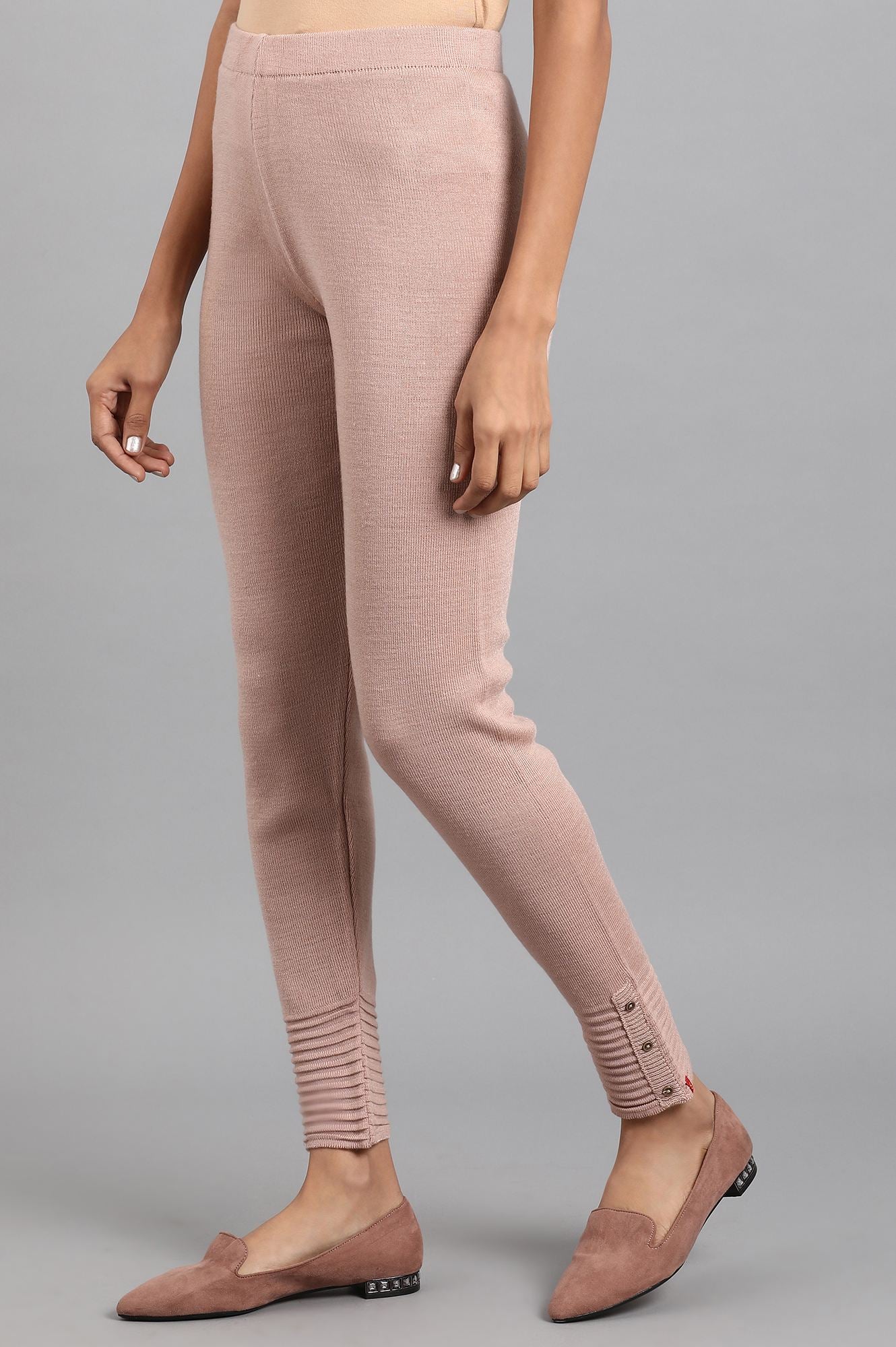 Pink Woollen Leggings