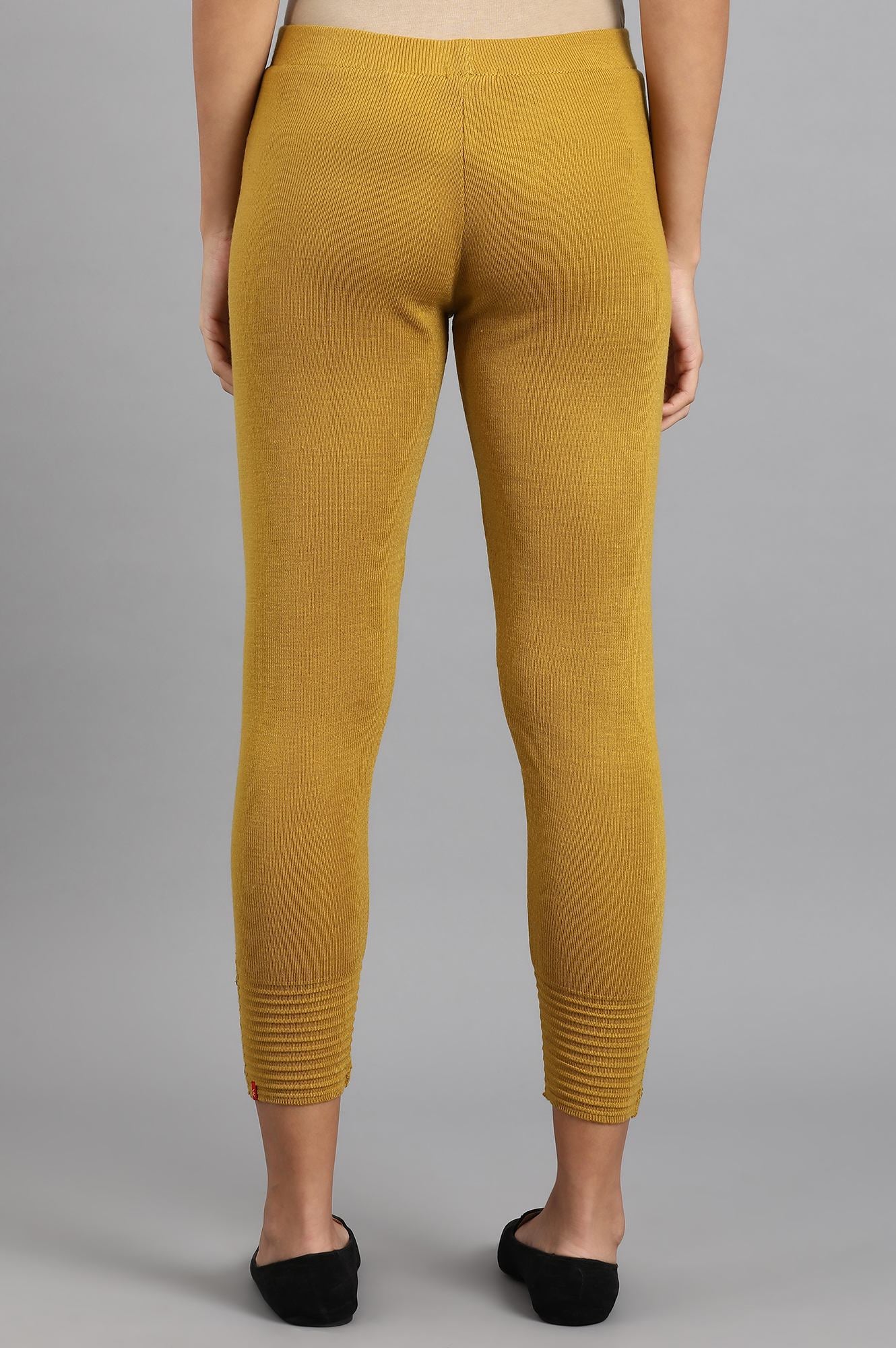 Yellow Woollen Leggings