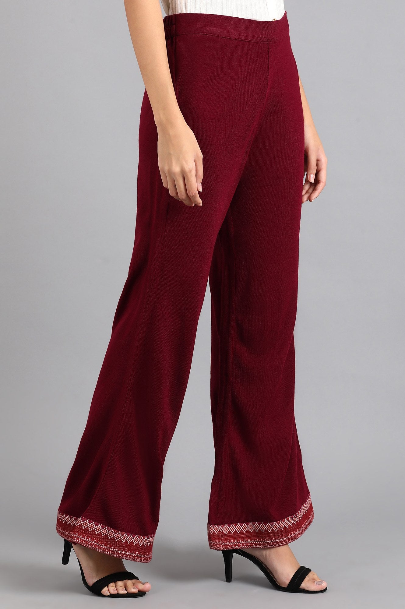 Maroon Parallel Pants