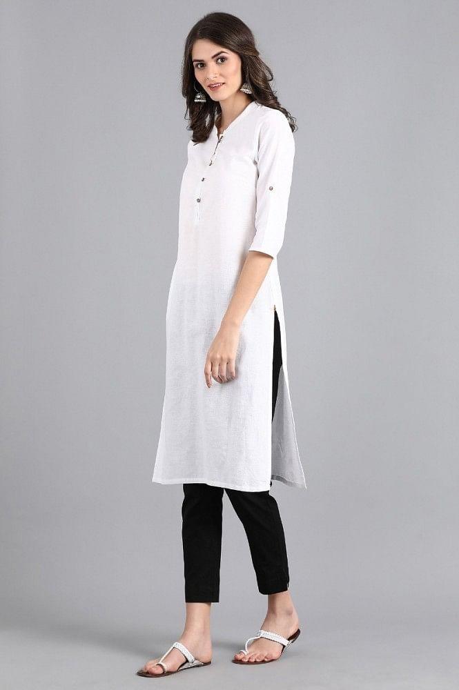 Black Solid Trousers - wforwoman