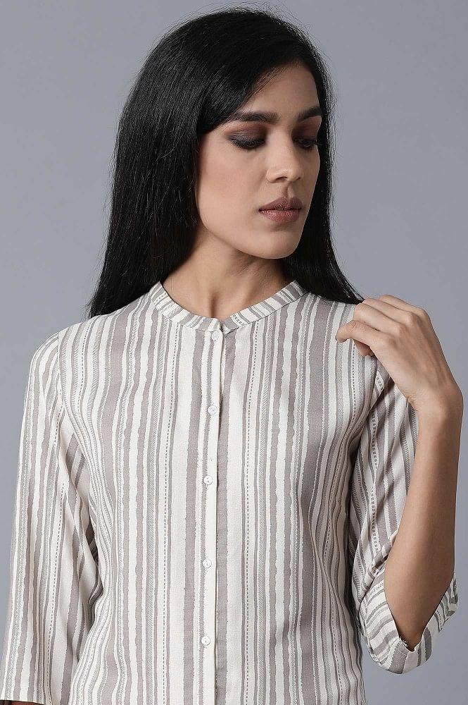 Ecru Straight kurta - wforwoman