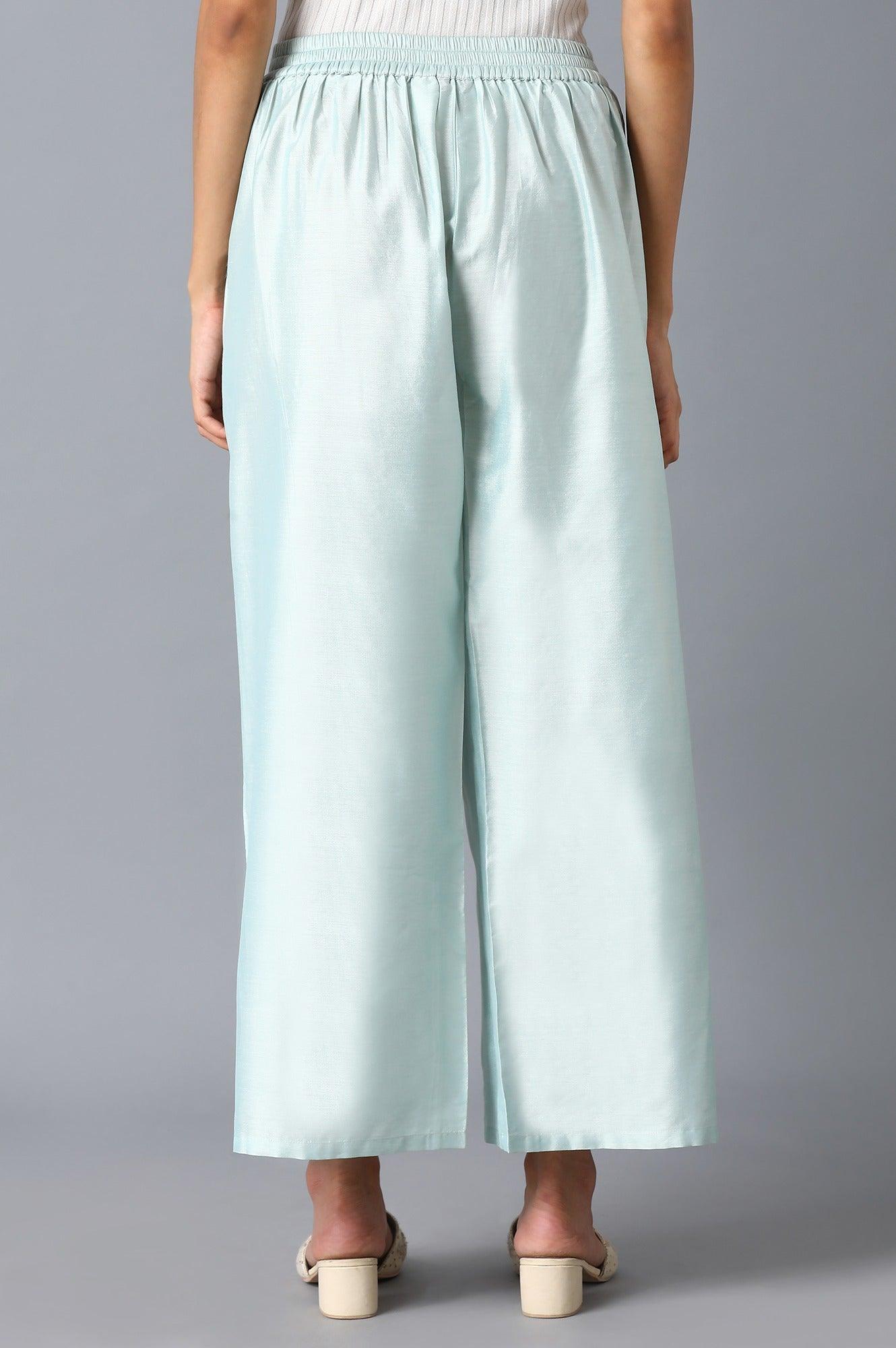 Teal Parallel Pants - wforwoman