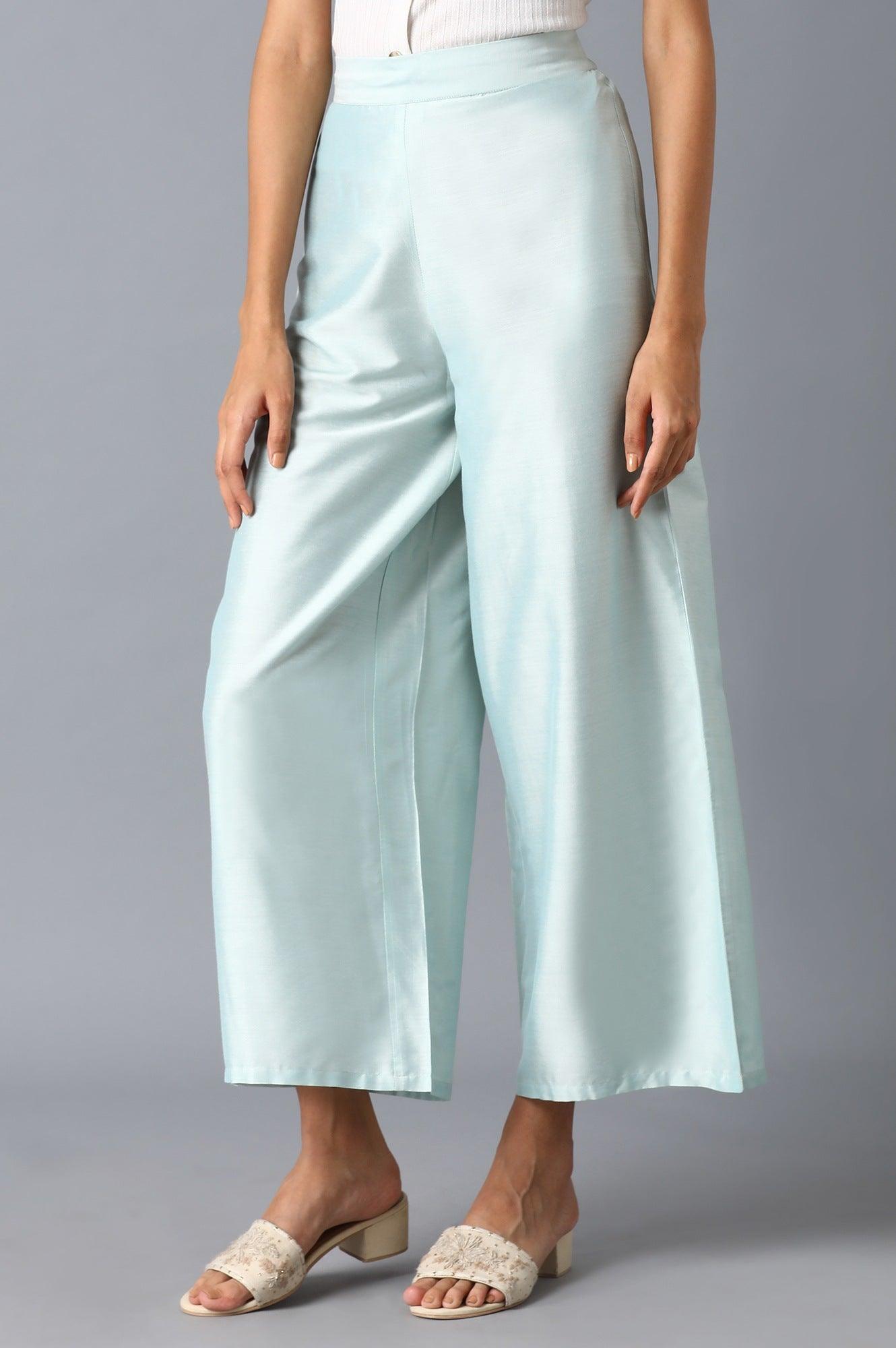 Teal Parallel Pants - wforwoman