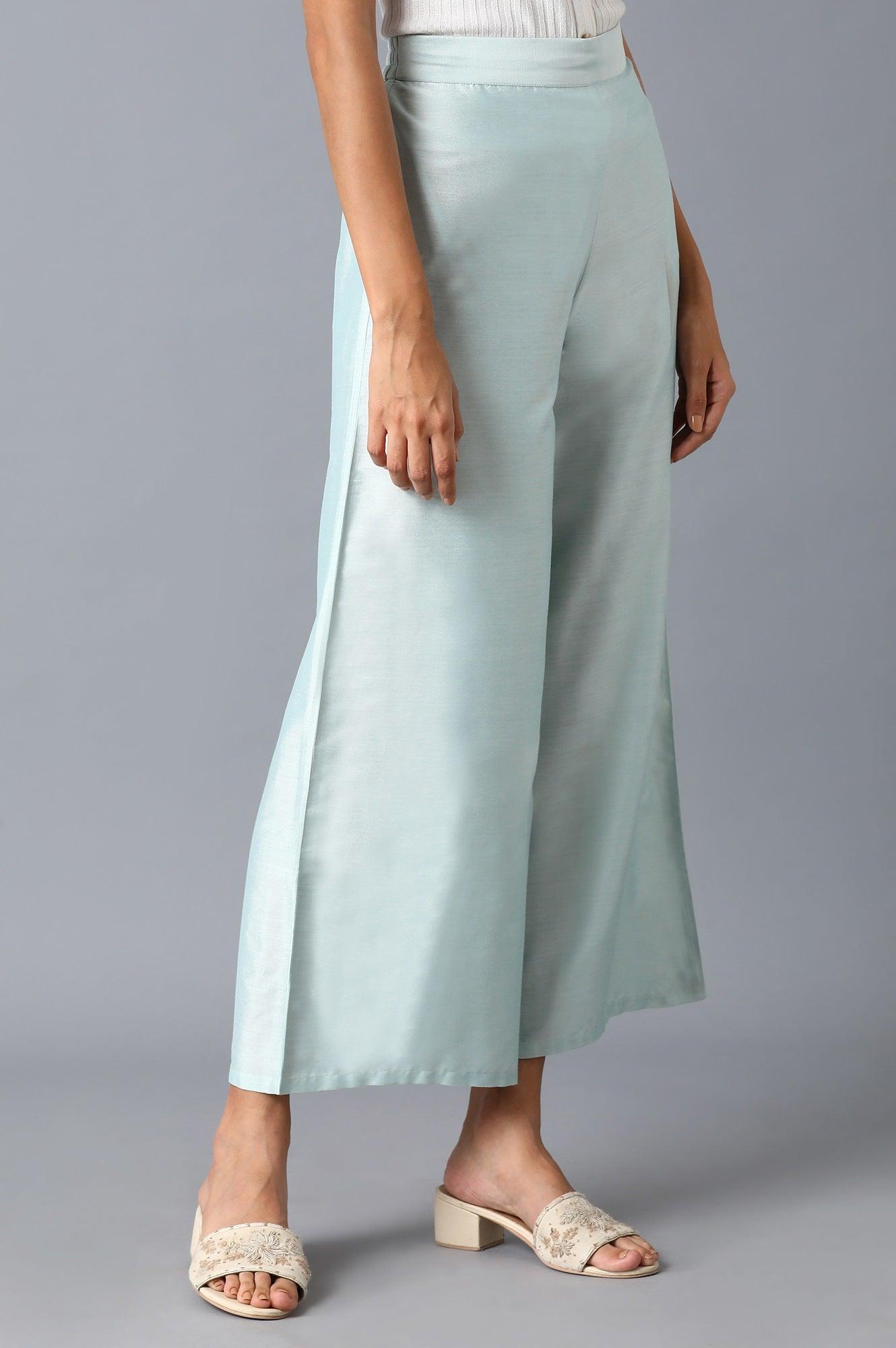 Teal Parallel Pants - wforwoman