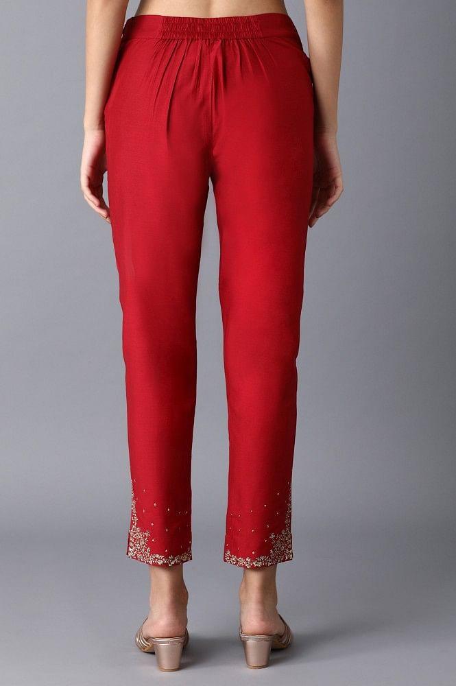 Pink Slim Pants - wforwoman