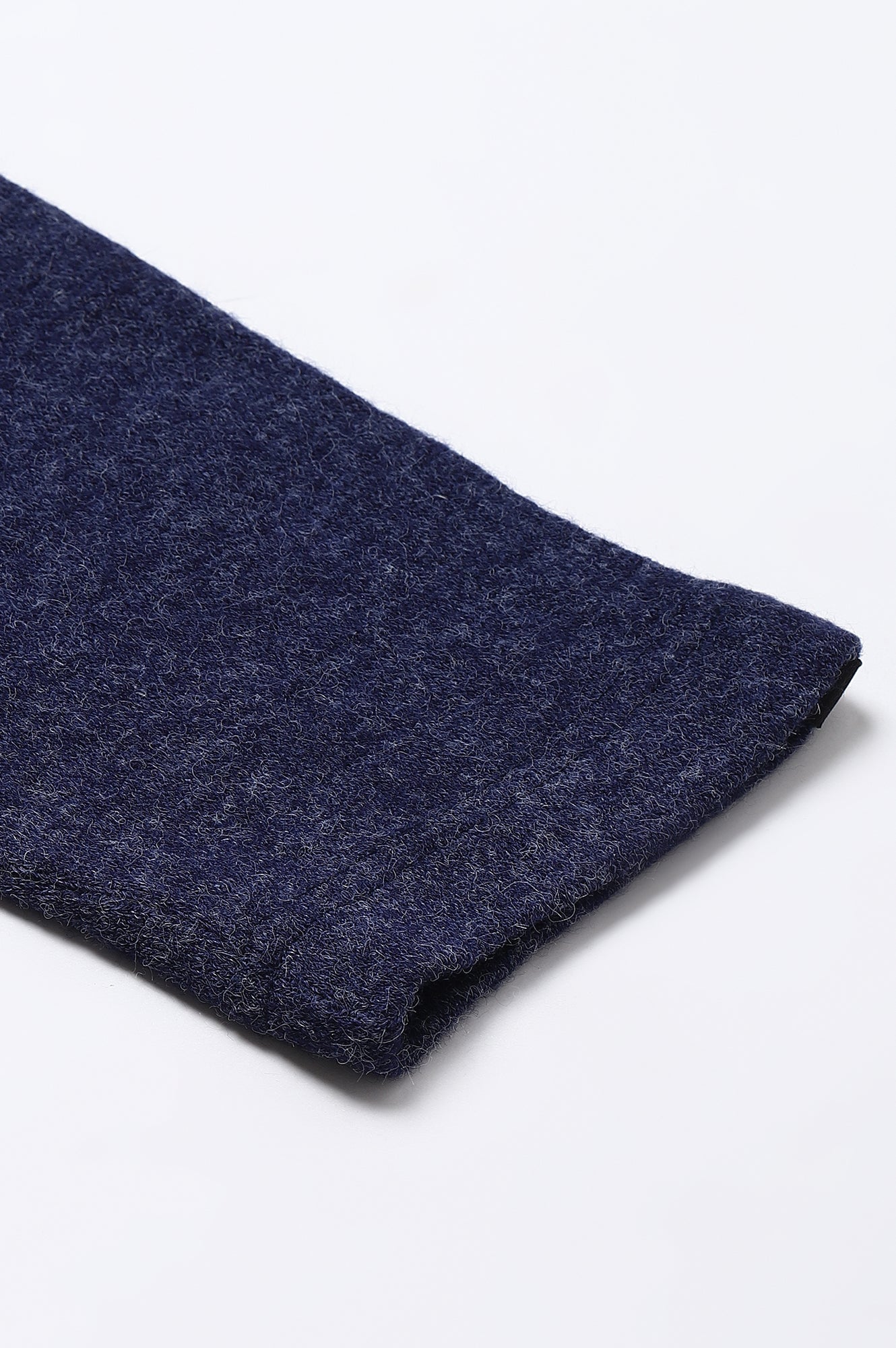 Navy Blue Solid Skinny-fit Knit Tights with Elasticated Waistband