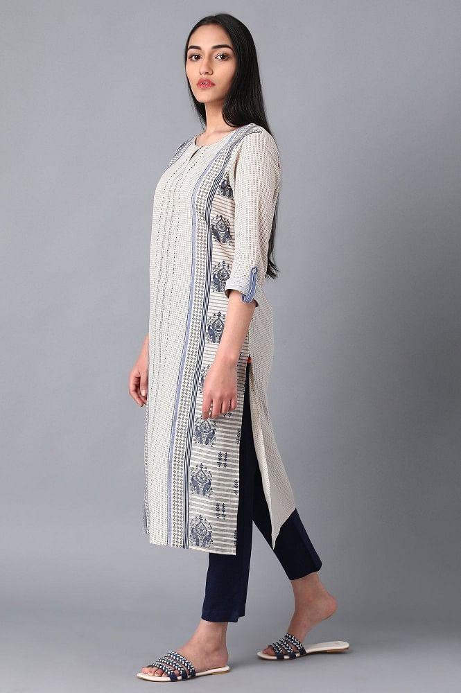 Blue Solid Trousers - wforwoman