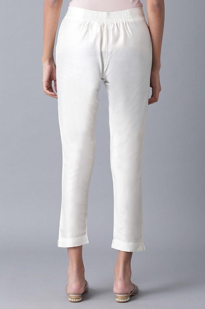 Ecru Slim Pants - wforwoman