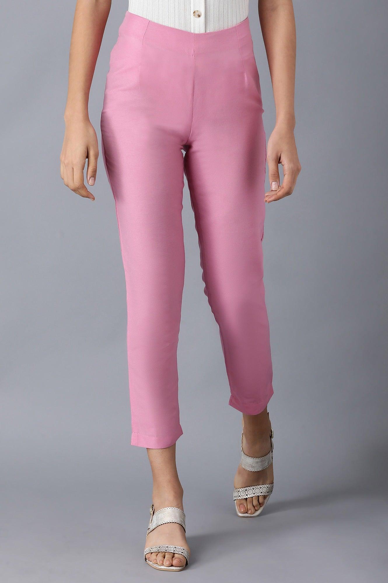 Peach Slim Fit Pants - wforwoman