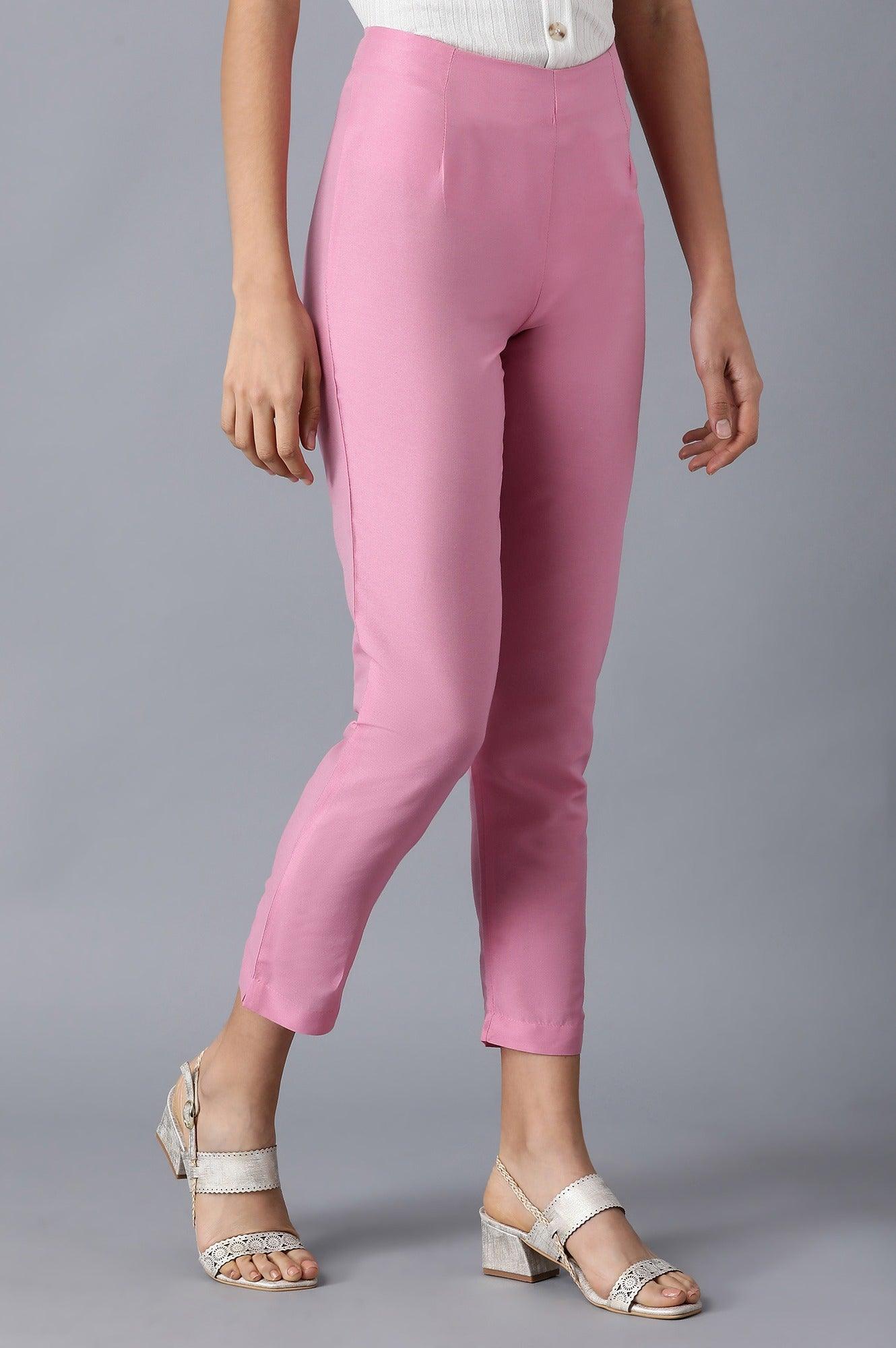 Peach Slim Fit Pants - wforwoman