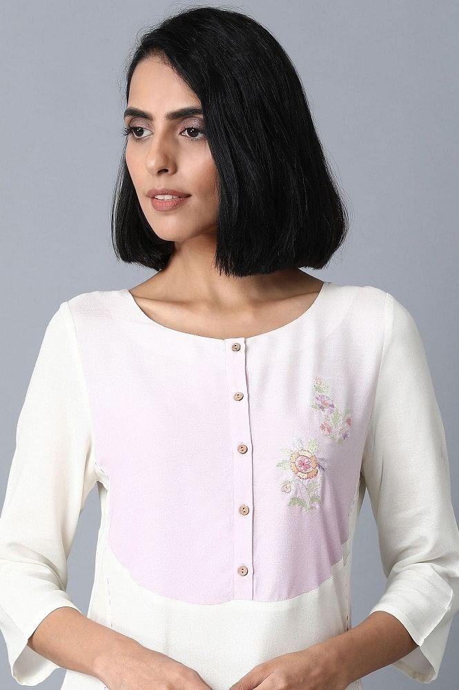 Bubblegum Pink Side Dipped kurta - wforwoman