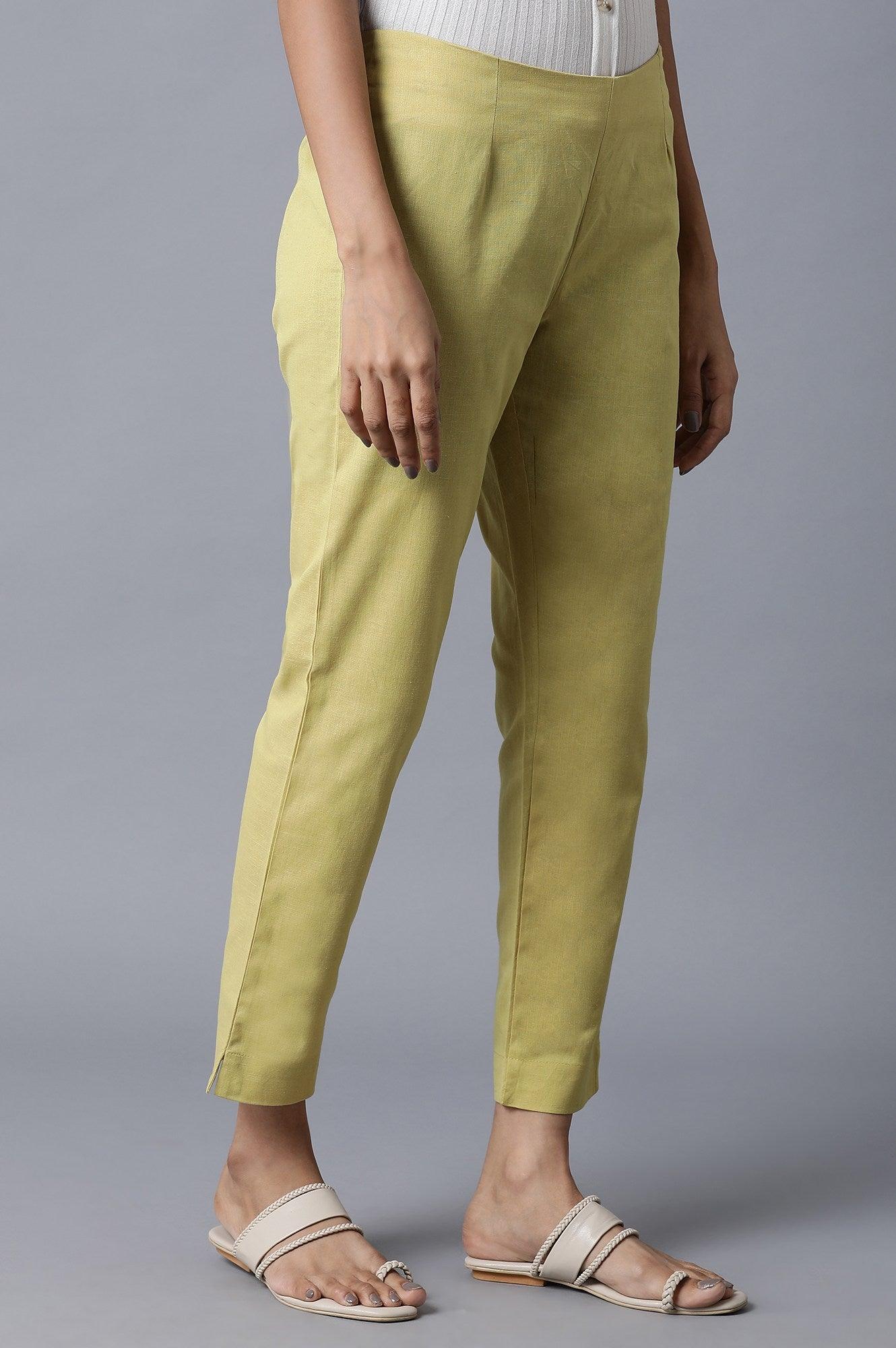 Dark Yellow Classic Slim Pants - wforwoman