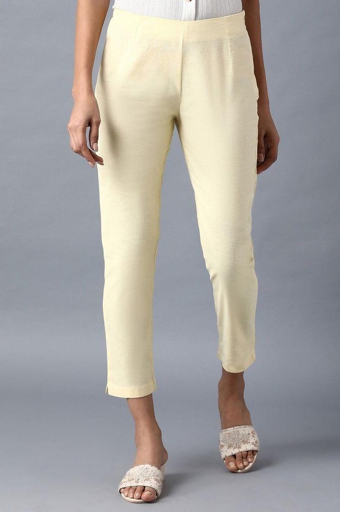 Yellow Slim Pants - wforwoman