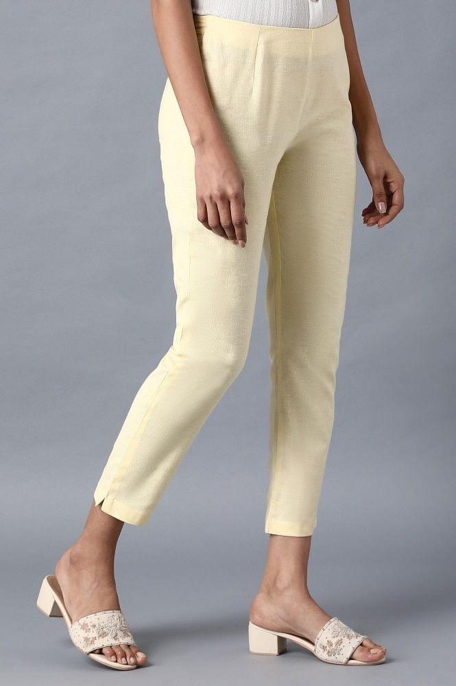 Yellow Slim Pants - wforwoman
