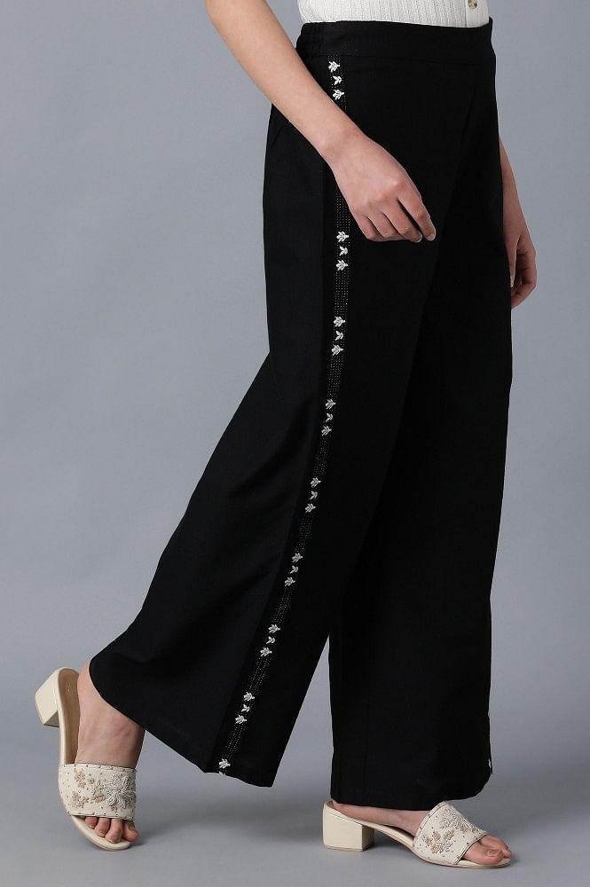 Black Parallel Pants - wforwoman