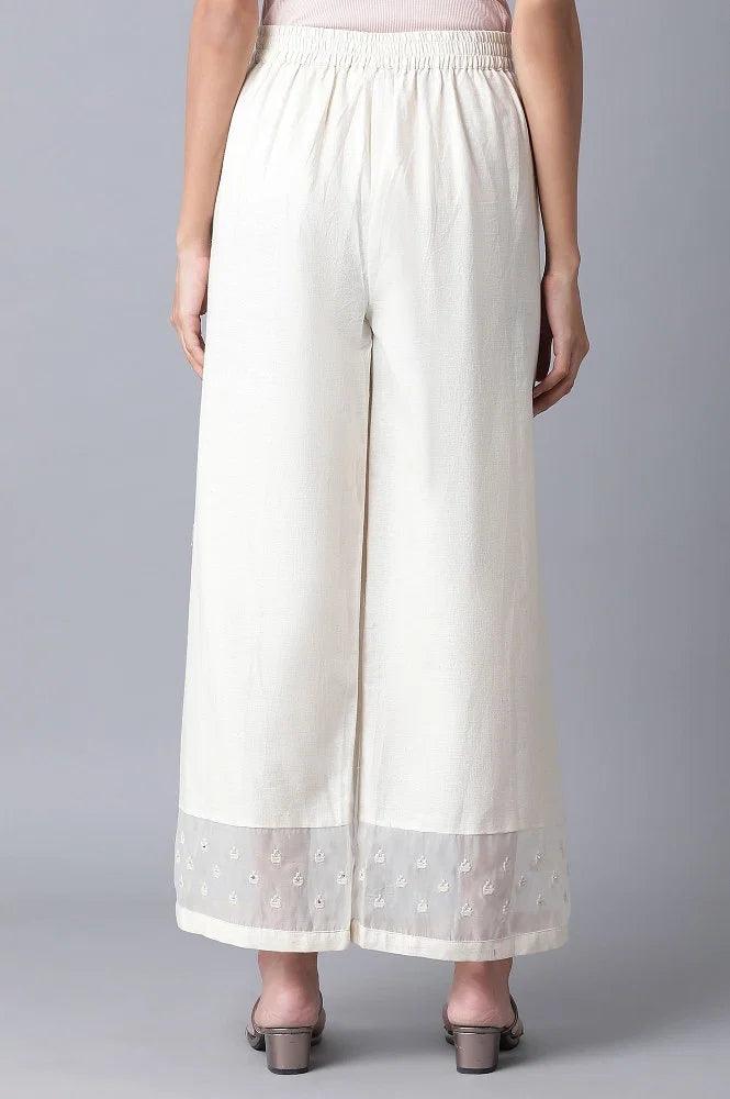 Ecru Parallel Pants - wforwoman