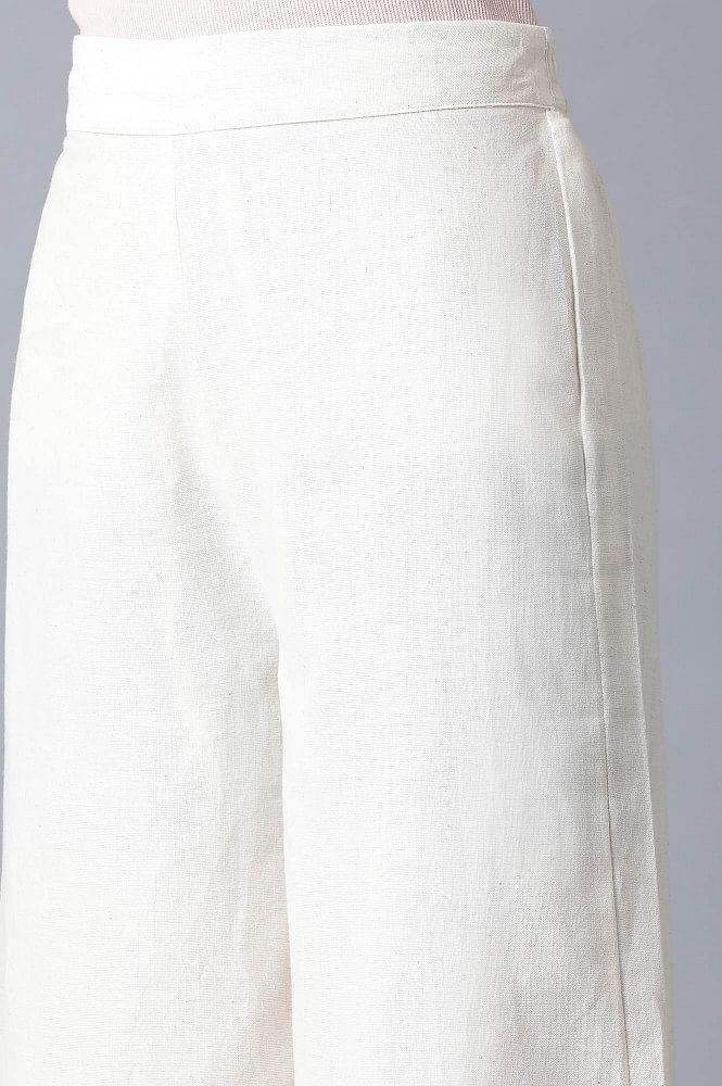 Ecru Parallel Pants - wforwoman