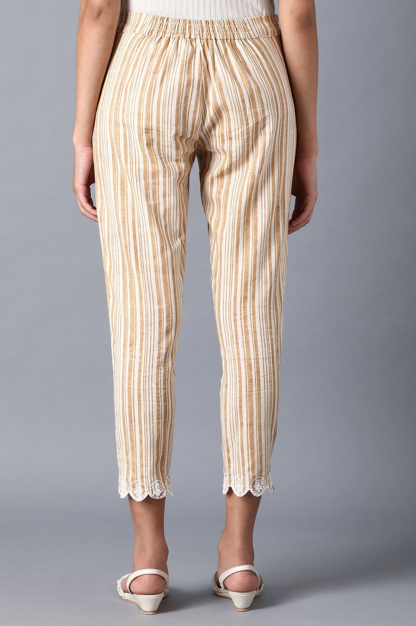 Nugget Gold Stripes Slim Pants - wforwoman