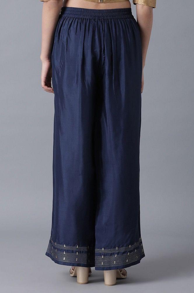 Navy Blue Parallel Pants - wforwoman