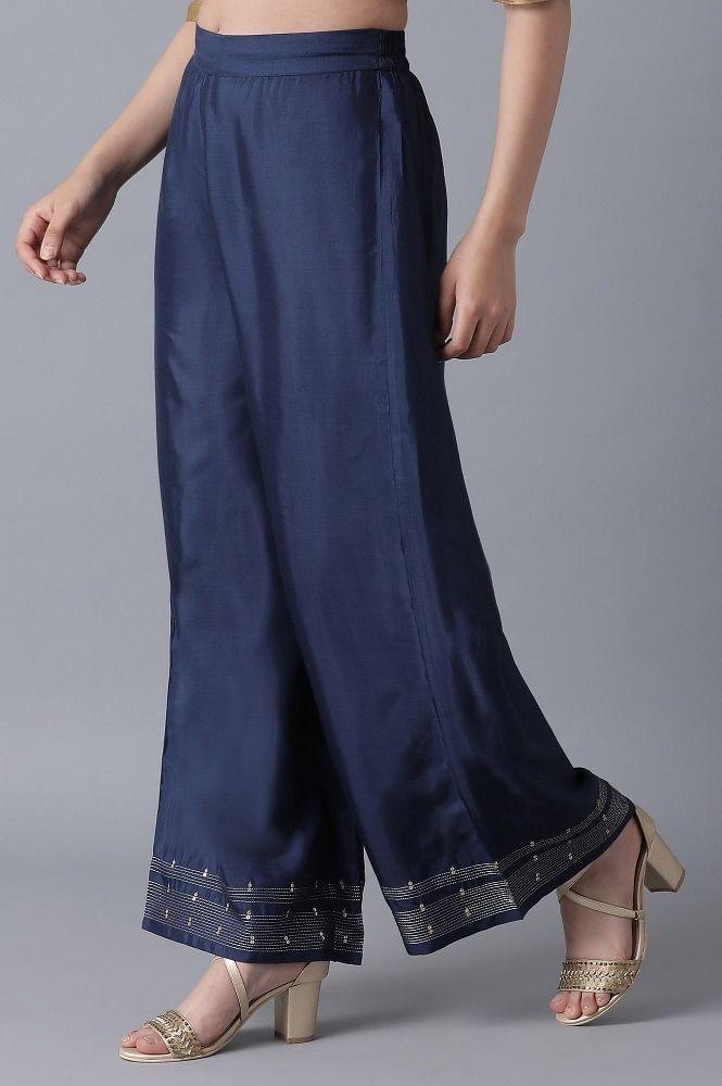 Navy Blue Parallel Pants - wforwoman