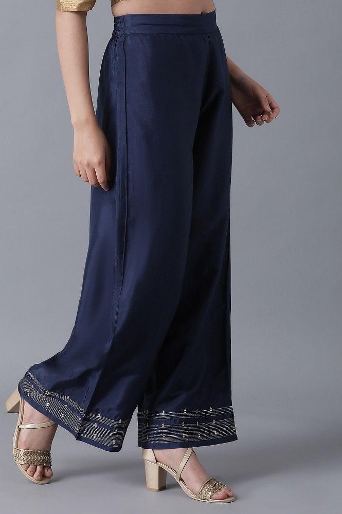 Navy Blue Parallel Pants - wforwoman